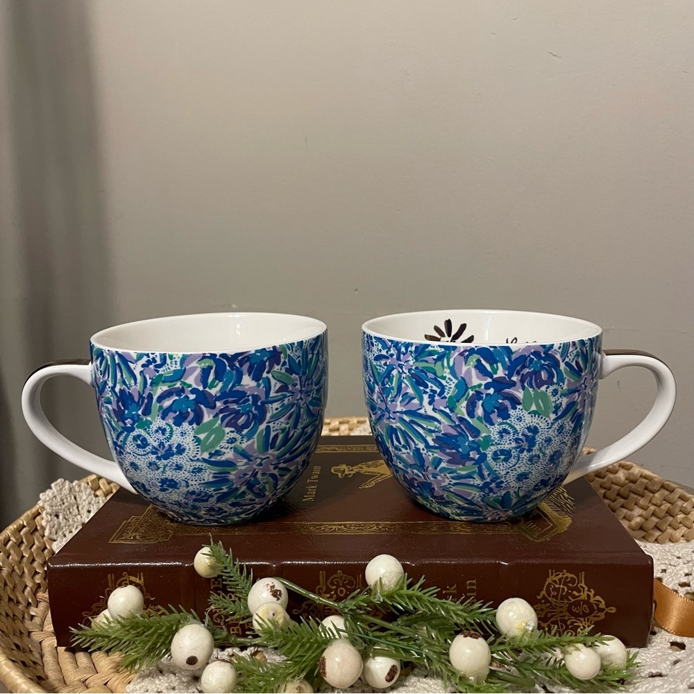 Lilly Pulitzer Large Coffee Cups Set of Two